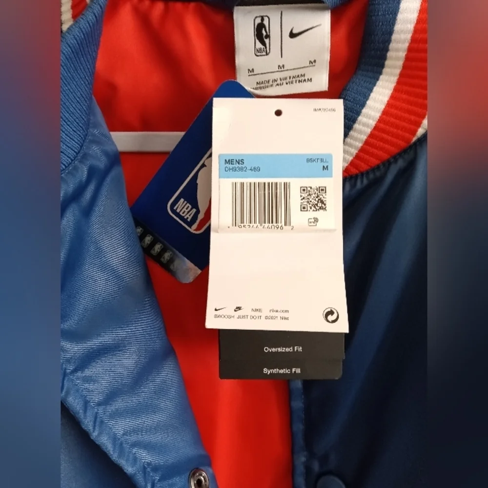 NEW Nike x NBA 75th Anniversary Thick Fill Insulated Embroidered Satin Jacket